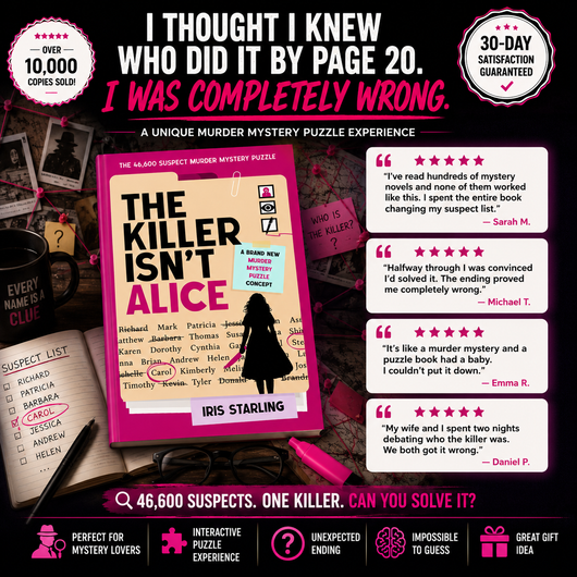 The Killer Isn't Alice: The 46,600 Suspect Murder Mystery Puzzle — by Iris Starling