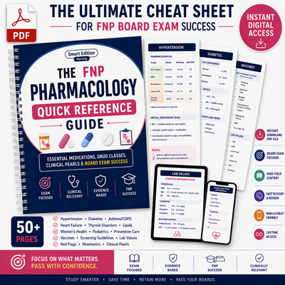 FNP Pharmacology Quick Reference Guide eBook