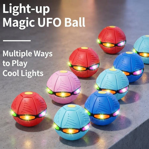 Magic UFO Transforming Ball — Throws Like a Disc, Catches Like a Ball, Lights Up in the Dark