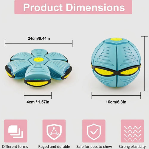 Magic UFO Transforming Ball — Throws Like a Disc, Catches Like a Ball, Lights Up in the Dark